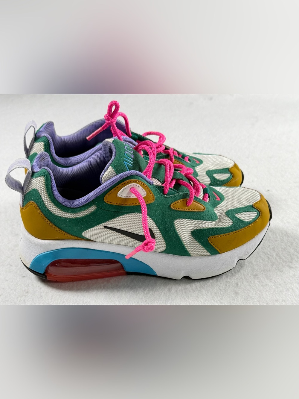 Nike Air Max 200 Mystic Green White Gold Pink Sneakers Women’s 7.5 - Picture 6 of 9